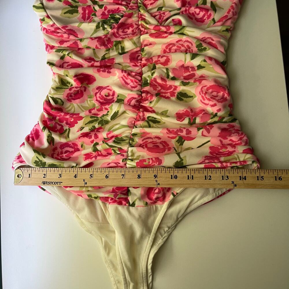 Zara Pink and Green Floral Blouse - Picture 14 of 16